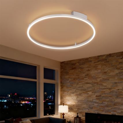 Brilagi - LED regulējamais griestu gaismeklis PORTOFINO LED/60W/230V 3000-6000K Ø 80 cm sudraba + tālvadības pults