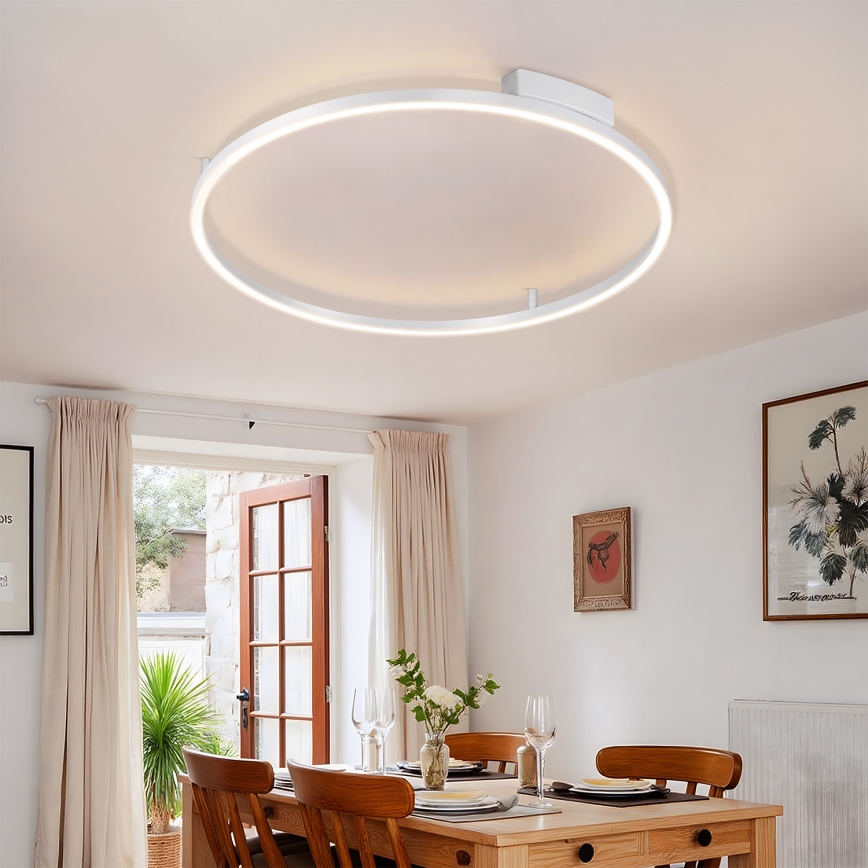 Brilagi - LED regulējamais griestu gaismeklis PORTOFINO LED/60W/230V 3000-6000K Ø 80 cm sudraba + tālvadības pults