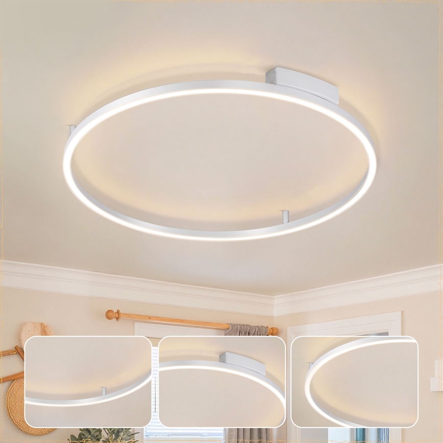 Brilagi - LED regulējamais griestu gaismeklis PORTOFINO LED/60W/230V 3000-6000K Ø 80 cm sudraba + tālvadības pults