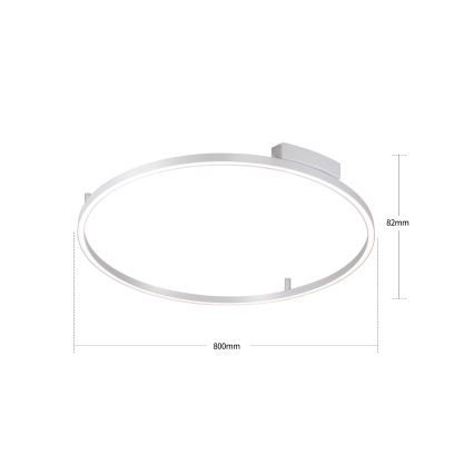 Brilagi - LED regulējamais griestu gaismeklis PORTOFINO LED/60W/230V 3000-6000K Ø 80 cm sudraba + tālvadības pults