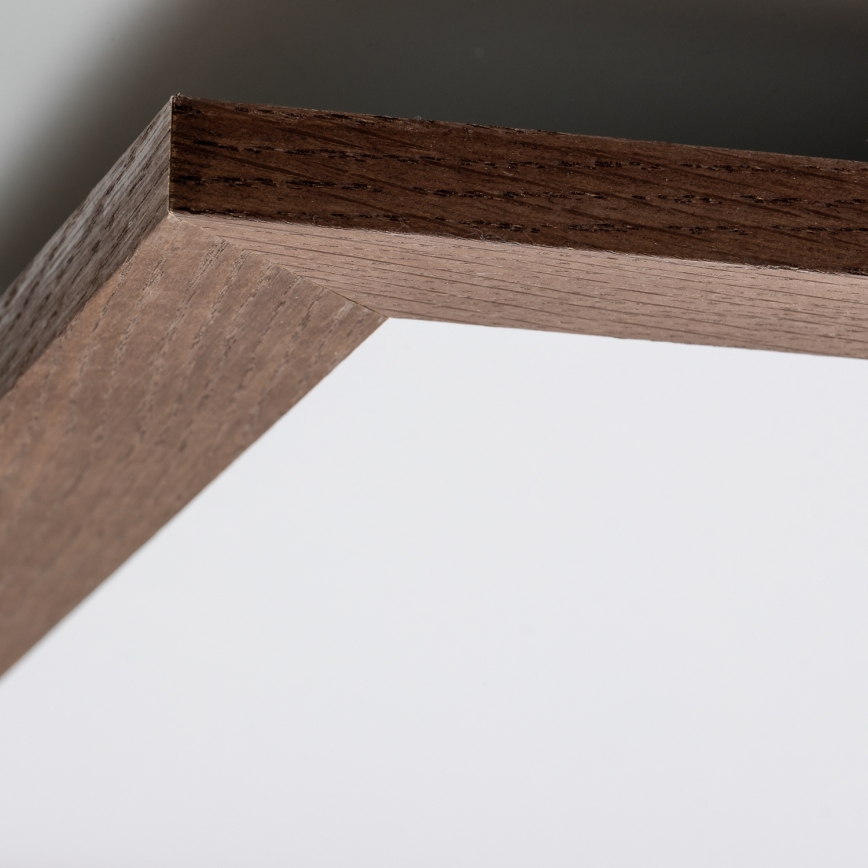Brilagi - LED regulējama griestu lampa SLIMFRAME WOOD LED/58W/230V 64x64 cm 3000-6000K tumši brūna + ar tālvadības pulti