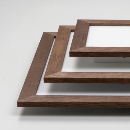 Brilagi - LED regulējama griestu lampa SLIMFRAME WOOD LED/58W/230V 64x64 cm 3000-6000K tumši brūna + ar tālvadības pulti