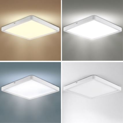 Brilagi - LED griestu lampa ar aptumšošanas funkciju ESTELA SQUARE LED/36W/230V 3000-6500K 31x31 cm balta + ar tālvadības pulti