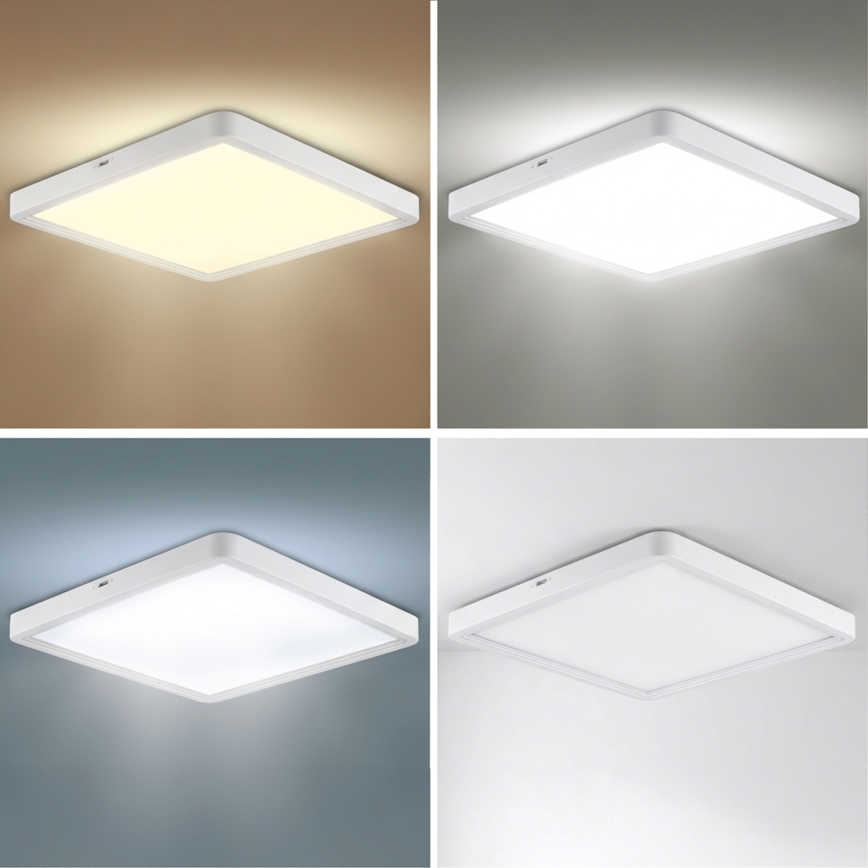 Brilagi - LED griestu lampa ar aptumšošanas funkciju ESTELA SQUARE LED/36W/230V 3000-6500K 31x31 cm balta + ar tālvadības pulti