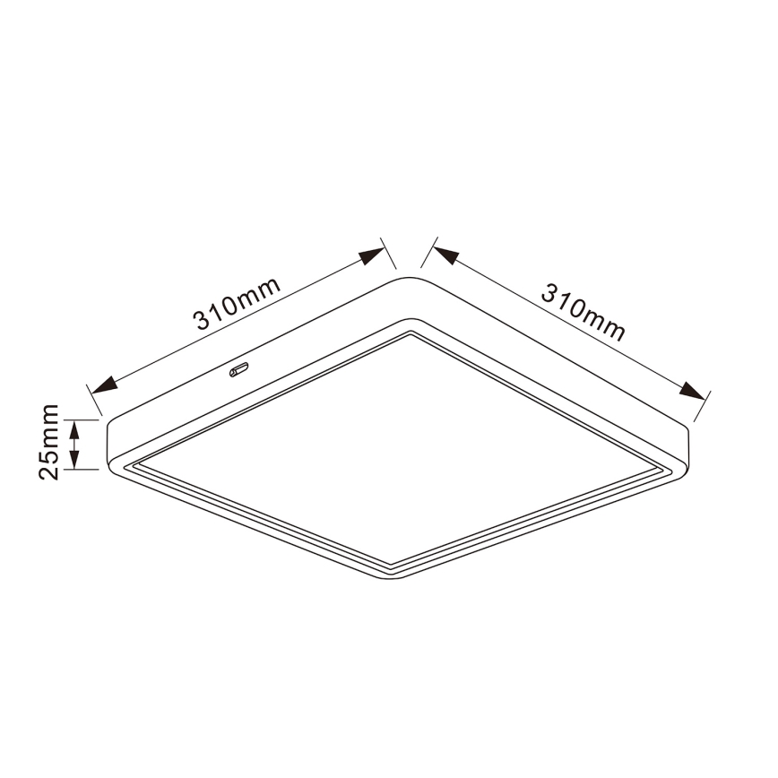 Brilagi - LED griestu lampa ar aptumšošanas funkciju ESTELA SQUARE LED/36W/230V 3000-6500K 31x31 cm balta + ar tālvadības pulti
