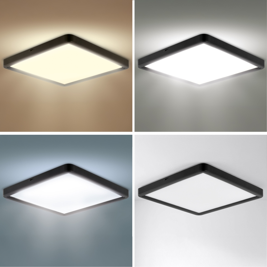 Brilagi - LED aptumšojama griestu lampa ESTELA SQUARE LED/36W/230V 3000-6500K 31x31 cm melna + tālvadība
