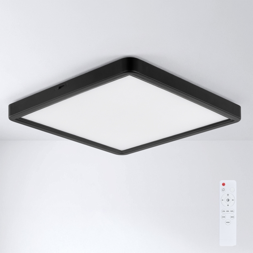 Brilagi - LED aptumšojama griestu lampa ESTELA SQUARE LED/36W/230V 3000-6500K 31x31 cm melna + tālvadība