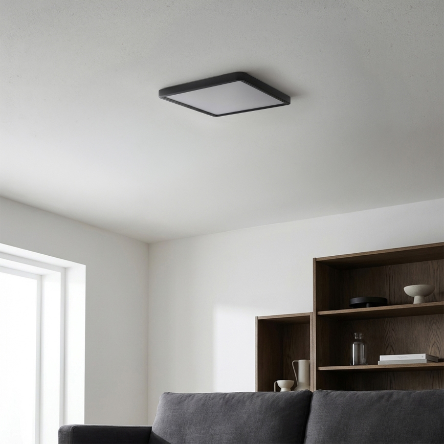 Brilagi - LED aptumšojama griestu lampa ESTELA SQUARE LED/36W/230V 3000-6500K 31x31 cm melna + tālvadība