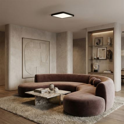 Brilagi - LED aptumšojama griestu lampa ESTELA SQUARE LED/36W/230V 3000-6500K 31x31 cm melna + tālvadība