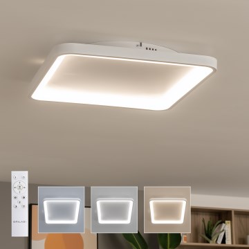 Brilagi - LED aptumšojams griestu gaismeklis FALCON SLIM LED/50W/230V 3000-6500K 50x50 cm balts + tālvadības pults
