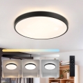 Brilagi - LED aptumšojams griestu gaismeklis GLASS POOL DOUBLE LED/60W/230V 3000-6000K 50 cm melns + ar tālvadības pulti