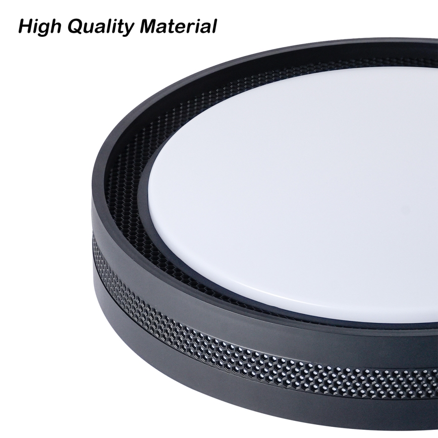 Brilagi - LED griestu gaismeklis ar regulējamu spilgtumu KREON LED/54W/230V 3000-6000K melns Ø 38 cm + ar tālvadības pulti
