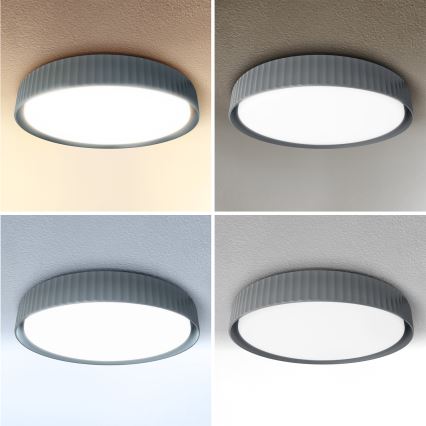 Brilagi - LED aptumšojams griestu gaismeklis LUCIA LED/48W/230V 3000-6500K Ø 41 cm pelēks + tālvadības pults