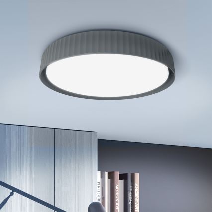Brilagi - LED aptumšojams griestu gaismeklis LUCIA LED/48W/230V 3000-6500K Ø 41 cm pelēks + tālvadības pults