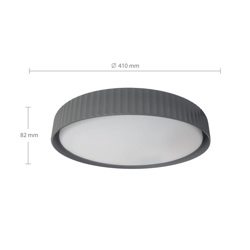 Brilagi - LED aptumšojams griestu gaismeklis LUCIA LED/48W/230V 3000-6500K Ø 41 cm pelēks + tālvadības pults