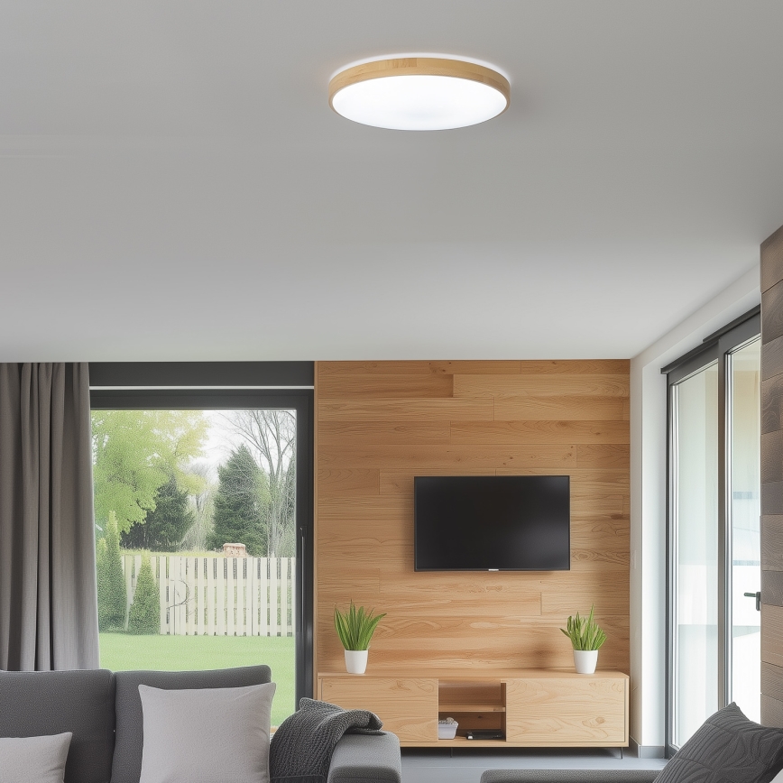 Brilagi - LED Aptumšojams griestu gaismeklis PINE LED/24W/230V 3000-6500K + tālvadības pults