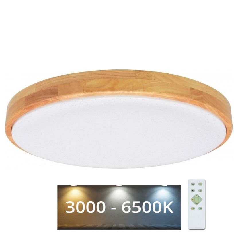 Brilagi - LED Aptumšojams griestu gaismeklis PINE LED/60W/230V 3000-6500K + tālvadības pults