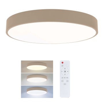 Brilagi - LED aptumšojams griestu gaismeklis POOL LED/36W/230V 3000-6000K Ø 30 cm bēšs + ar tālvadības pulti