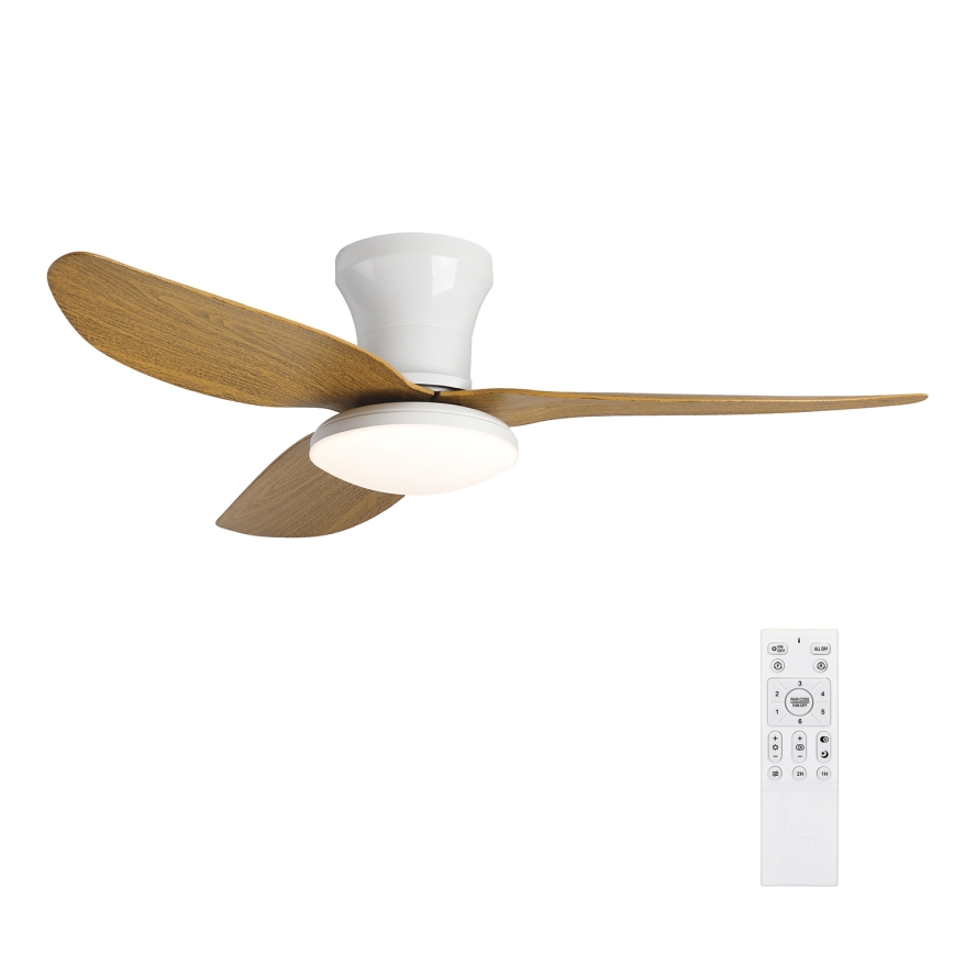 Brilagi - LED Aptumšojams griestu ventilators LED/30W/230V 3000-6500K balta/brūna + tālvadības pults