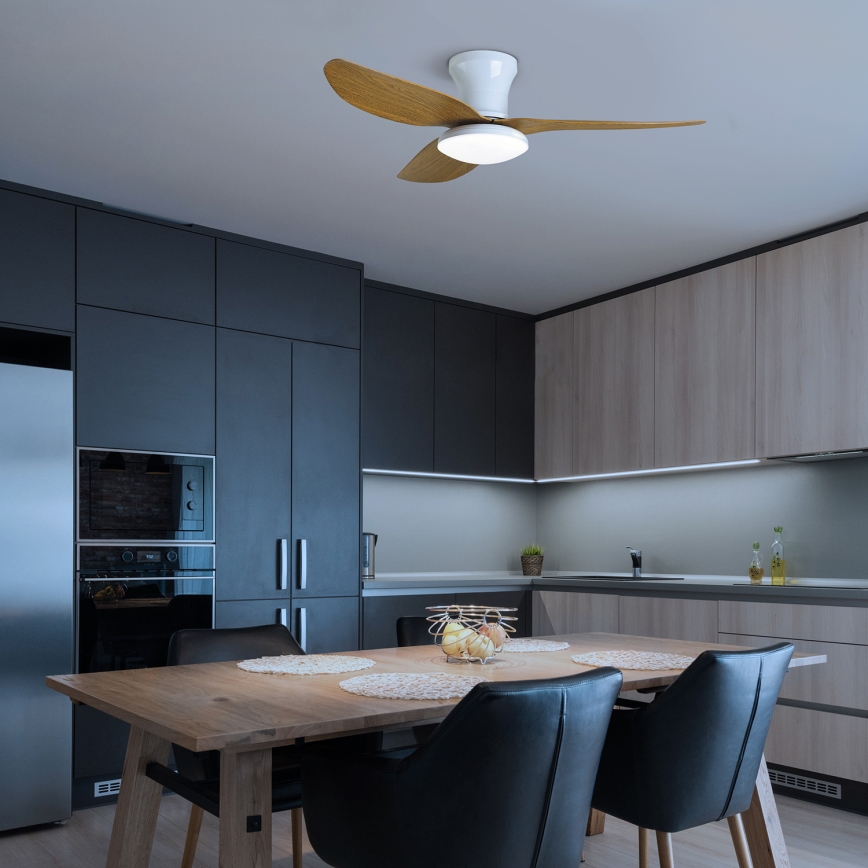 Brilagi - LED Aptumšojams griestu ventilators LED/30W/230V 3000-6500K balta/brūna + tālvadības pults