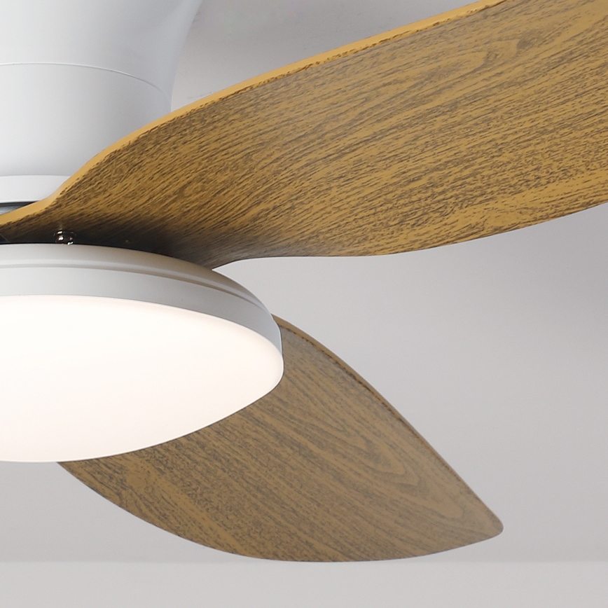 Brilagi - LED Aptumšojams griestu ventilators LED/30W/230V 3000-6500K balta/brūna + tālvadības pults