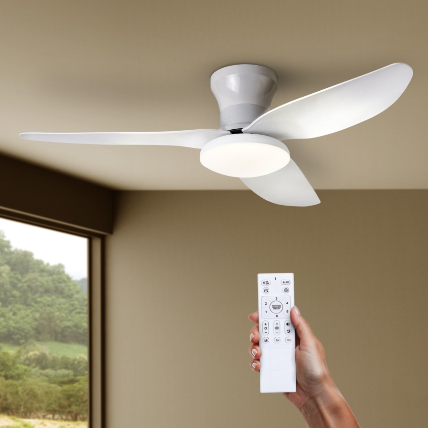 Brilagi - LED Aptumšojams griestu ventilators LED/30W/230V 3000-6500K balta + tālvadības pults