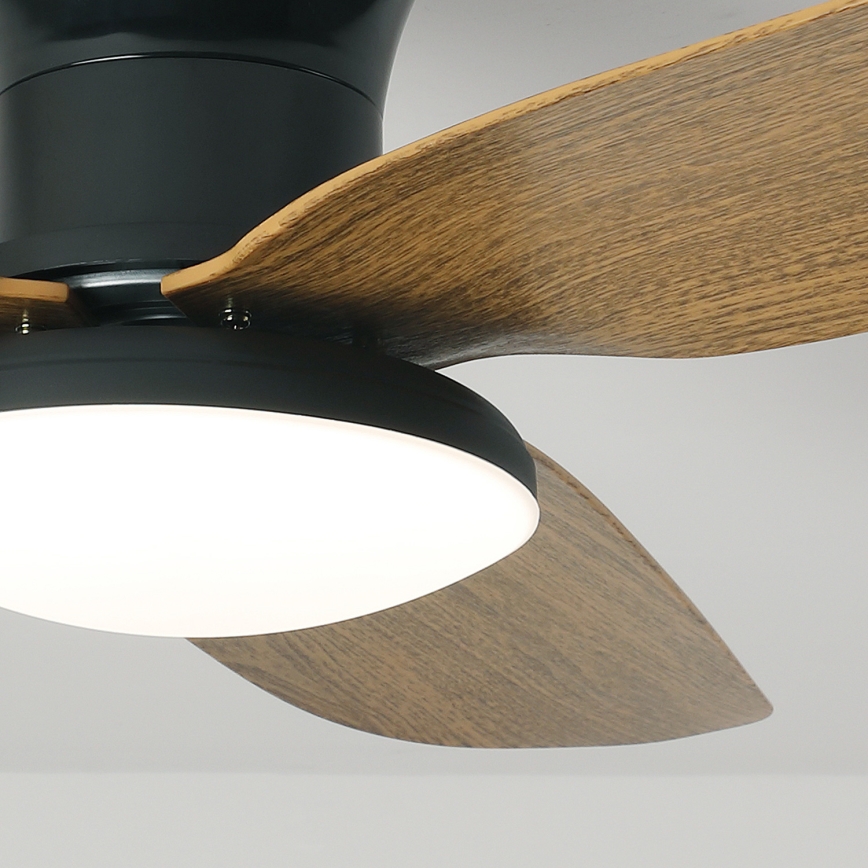Brilagi - LED Aptumšojams griestu ventilators LED/30W/230V 3000-6500K melna/brūna + tālvadības pults