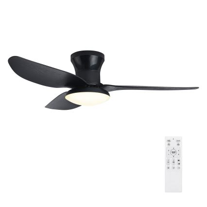 Brilagi - LED Aptumšojams griestu ventilators LED/30W/230V 3000-6500K melna + tālvadības pults