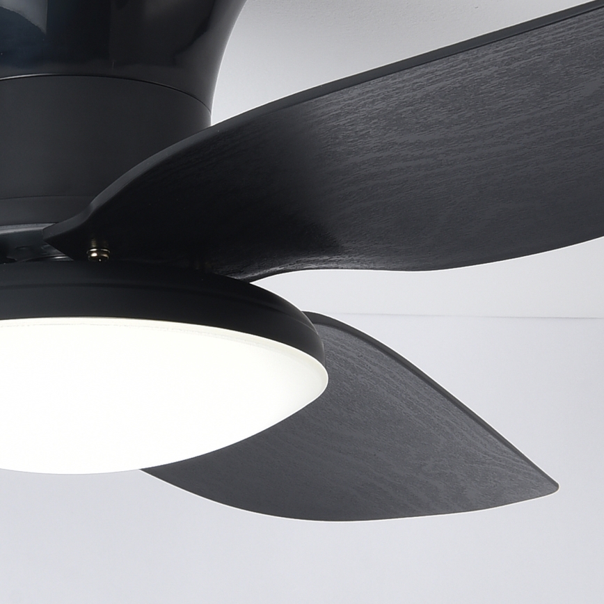 Brilagi - LED Aptumšojams griestu ventilators LED/30W/230V 3000-6500K melna + tālvadības pults