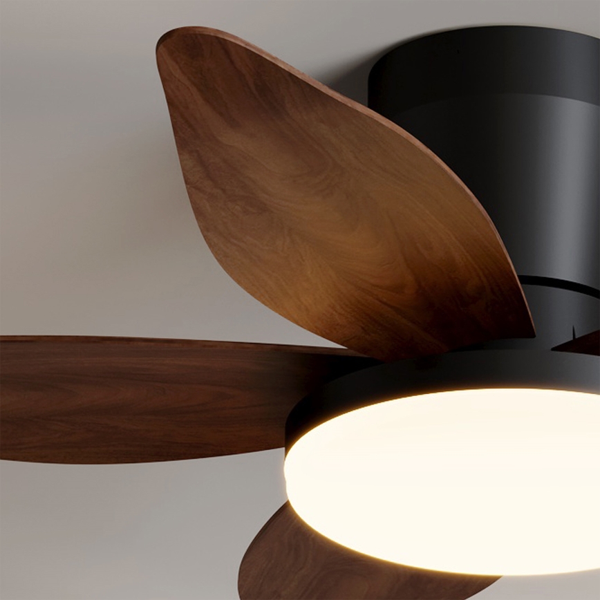 Brilagi - regulējams LED griestu ventilators LED/32W/230V 95 cm melns/brūns + tālvadība