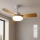 Brilagi - LED aptumšojams griestu ventilators LED/34W/230V 106 cm balts/brūns + tālvadības pults