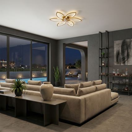 Brilagi - LED griestu ventilators ar regulējamu apgaismojumu LED/34W/230V Ø 78 cm zelta + tālvadības pults