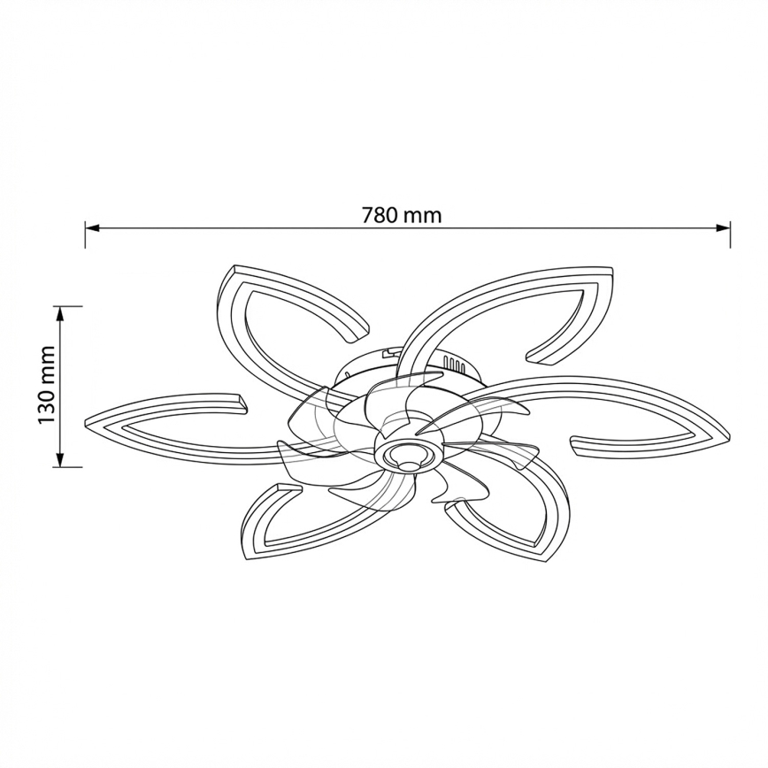 Brilagi - LED griestu ventilators ar regulējamu apgaismojumu LED/34W/230V Ø 78 cm zelta + tālvadības pults
