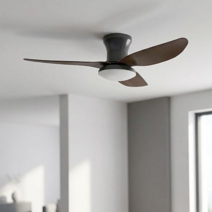 Brilagi - LED dimējams griestu ventilators LED/38W/230V 100 cm melns/brūns + ar tālvadības pulti