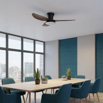 Brilagi - LED dimējams griestu ventilators LED/38W/230V 100 cm melns/brūns + ar tālvadības pulti