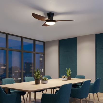 Brilagi - LED dimējams griestu ventilators LED/38W/230V 100 cm melns/brūns + ar tālvadības pulti