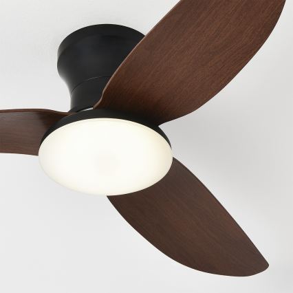 Brilagi - LED dimējams griestu ventilators LED/38W/230V 100 cm melns/brūns + ar tālvadības pulti