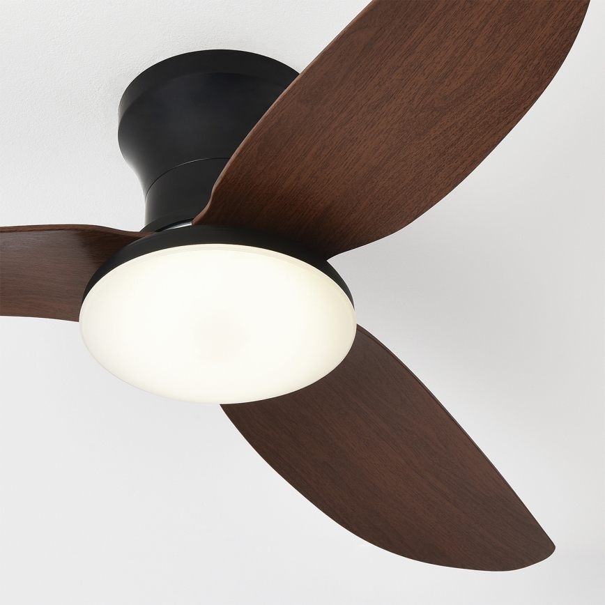 Brilagi - LED dimējams griestu ventilators LED/38W/230V 100 cm melns/brūns + ar tālvadības pulti