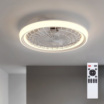 Brilagi - LED aptumšojams griestu ventilators LED/40W/230V Ø 48 cm balts + tālvadības pults