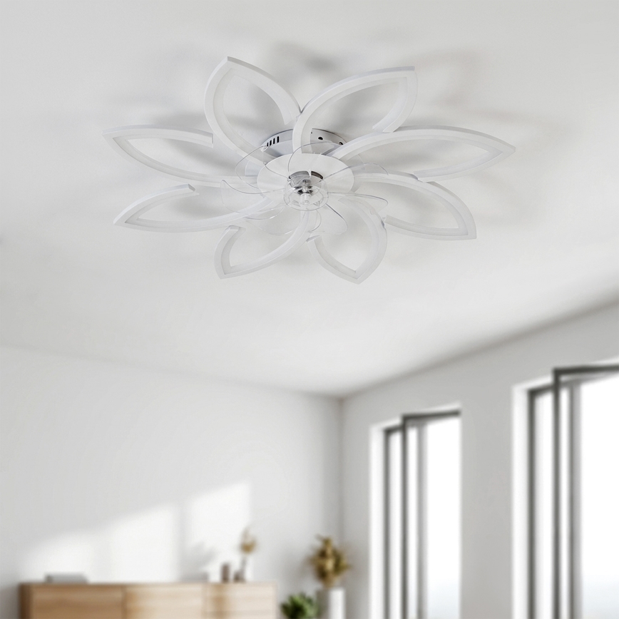 Brilagi - LED regulējams griestu ventilators LED/43W/230V 3000-6500K pr. 90 cm balts + ar tālvadības pulti