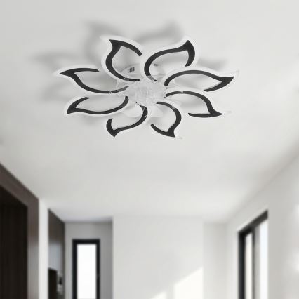 Brilagi - LED dimējams griestu ventilators LED/44W/230V Ø 90 cm melns + ar tālvadības pulti