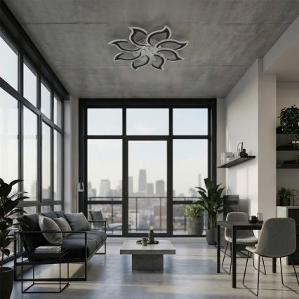 Brilagi - LED dimējams griestu ventilators LED/44W/230V Ø 90 cm melns + ar tālvadības pulti