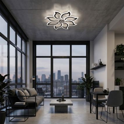 Brilagi - LED dimējams griestu ventilators LED/44W/230V Ø 90 cm melns + ar tālvadības pulti