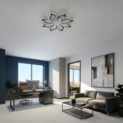 Brilagi - LED dimējams griestu ventilators LED/44W/230V Ø 90 cm melns + ar tālvadības pulti