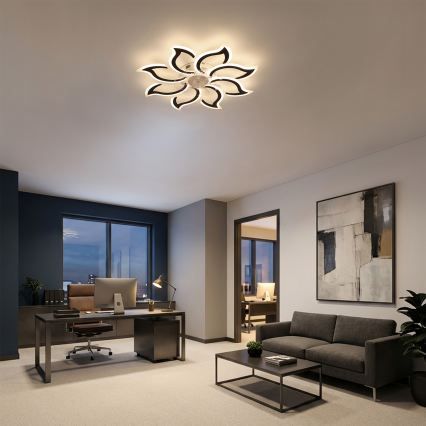 Brilagi - LED dimējams griestu ventilators LED/44W/230V Ø 90 cm melns + ar tālvadības pulti