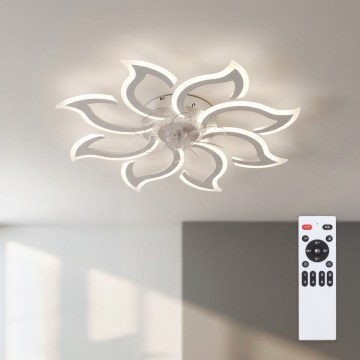 Brilagi - LED aptumšojams griestu ventilators LED/44W/230V Ø 90 cm balts + tālvadības pults