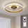 Brilagi - LED aptumšojams griestu ventilators LED/66W/230V 55 cm balts/zelts + tālvadības pults