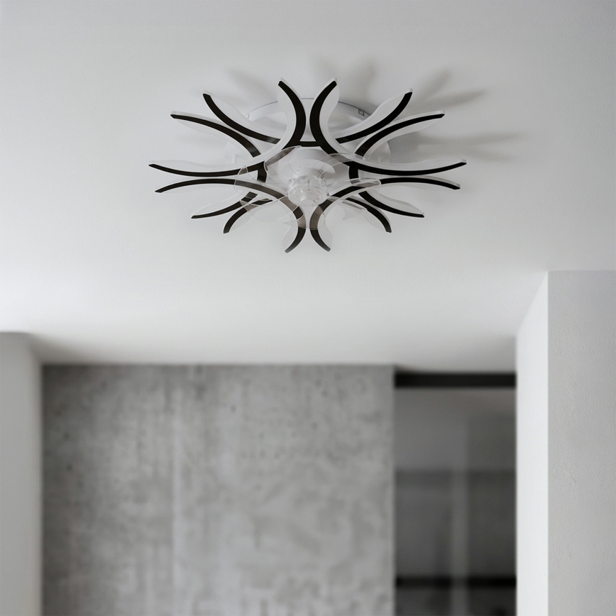 Brilagi - LED dimmējams griestu ventilators LED/70W/230V Ø 76 cm melns + tālvadības pults