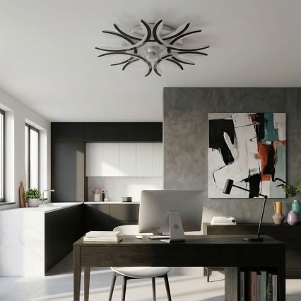 Brilagi - LED dimmējams griestu ventilators LED/70W/230V Ø 76 cm melns + tālvadības pults