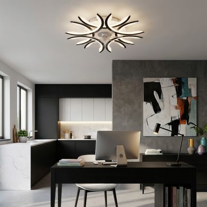 Brilagi - LED dimmējams griestu ventilators LED/70W/230V Ø 76 cm melns + tālvadības pults